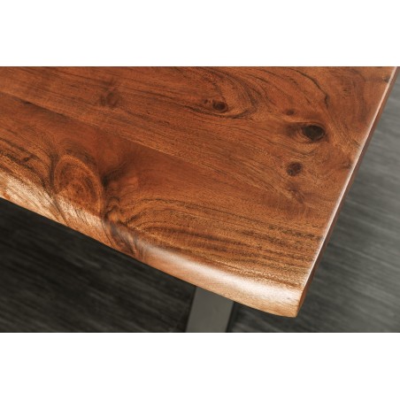 Table à manger MAMMUT 180cm Acacia Massif Pieds X Noir