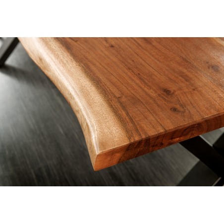 Table à manger MAMMUT 180cm Acacia Massif Pieds X Noir