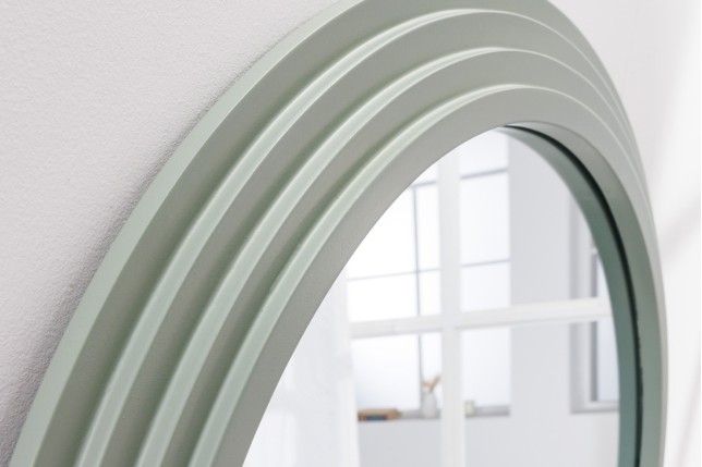 Miroir mural WAVE 160cm vert sauge - Design ondulé