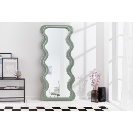 Miroir mural CURVY 160cm vert sauge design