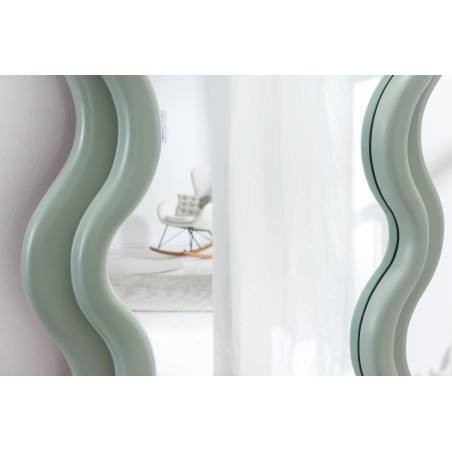 Miroir mural CURVY 160cm vert sauge design