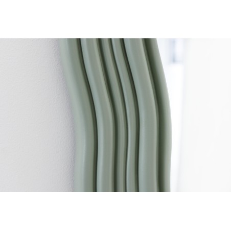 Miroir mural ALICE II 100cm vert sauge - Design ondulé