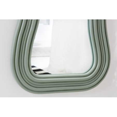 Miroir mural ALICE II 100cm vert sauge - Design ondulé