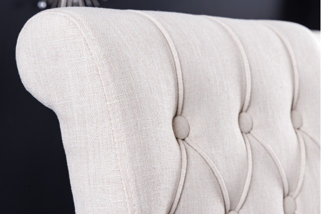 Chaise CASTLE Chesterfield Beige - Lot de 2