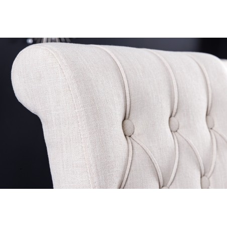 Chaise CASTLE Chesterfield Beige - Lot de 2