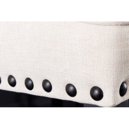 Chaise de bar CASTLE beige style Chesterfield 74cm