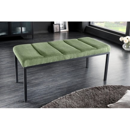 Banc BOUTIQUE 80cm corde verte et métal noir