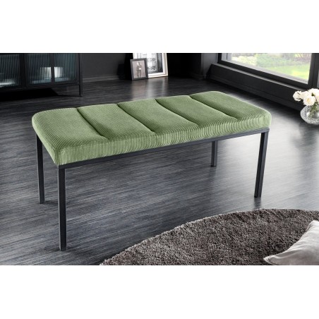 Banc BOUTIQUE 80cm corde verte et métal noir
