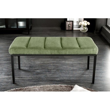 Banc BOUTIQUE 80cm corde verte et métal noir