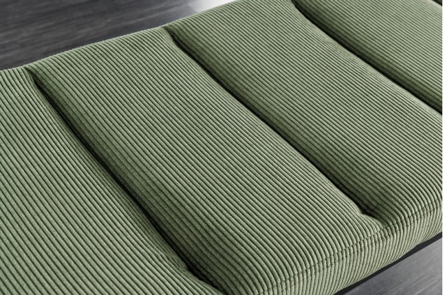 Banc BOUTIQUE 80cm corde verte et métal noir