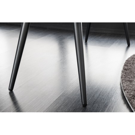 Banc BOUTIQUE 100cm velours vert olive - pieds métal noir