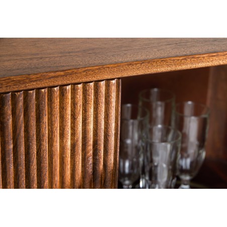 Highboard GATSBY 125cm - Buffet haut manguier et doré