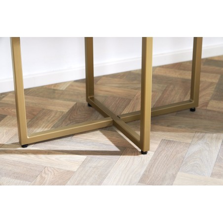 Highboard GATSBY 125cm - Buffet haut manguier et doré