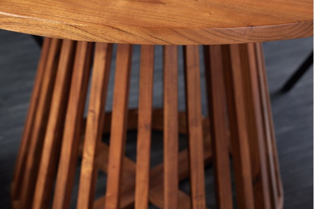 Table à manger ronde MAISON JADE Ø130cm acacia massif