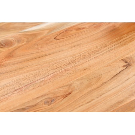 Table basse WILD 100cm acacia massif et métal noir