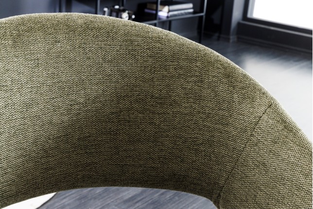 Chaise NORDIC STAR tissu texturé vert - Lot de 2