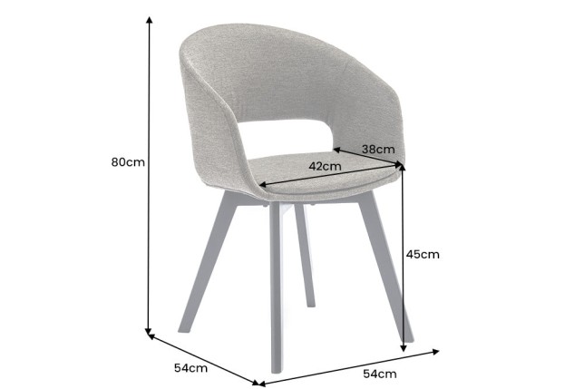 Chaise NORDIC STAR tissu texturé vert - Lot de 2