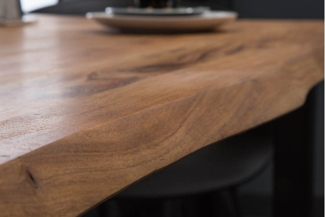 Table à manger MAMMUT 140cm acacia massif et acier