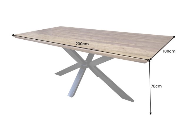Table à manger GALAXIE SPACE 200cm sheesham massif