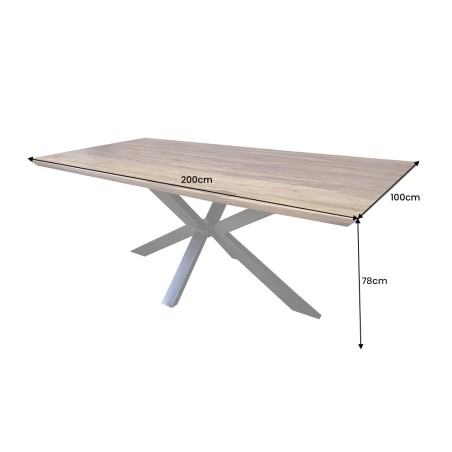Table à manger GALAXIE SPACE 200cm sheesham massif