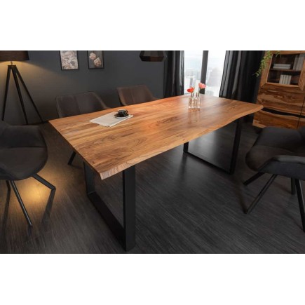 Table à manger MAMMUT 180cm acacia massif bord naturel