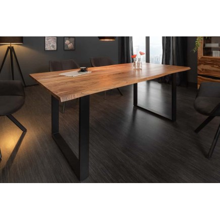 Table à manger MAMMUT 180cm acacia massif bord naturel 2