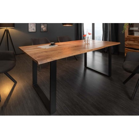 Table à manger MAMMUT 180cm acacia massif bord naturel