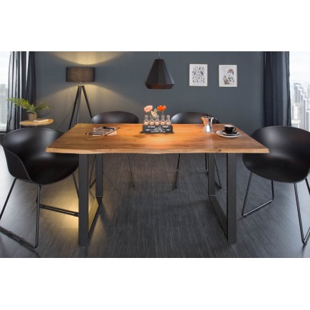 Table à manger MAMMUT 160cm acacia massif bord vivant 2