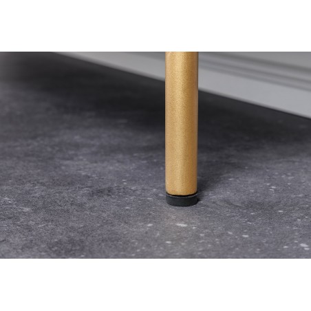 Highboard WAVE 120cm Manguier Massif Noir & Doré