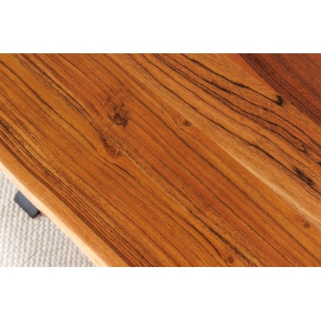 Table à manger MAMMUT 160cm acacia massif pieds X noir