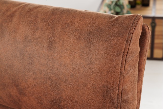 Tabouret de bar COMFORT réglable microfibre brun antique