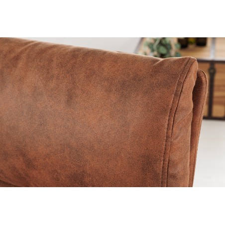 Tabouret de bar COMFORT réglable microfibre brun antique