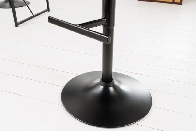 Tabouret de bar COMFORT velours moutarde réglable