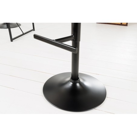 Tabouret de bar COMFORT velours moutarde réglable