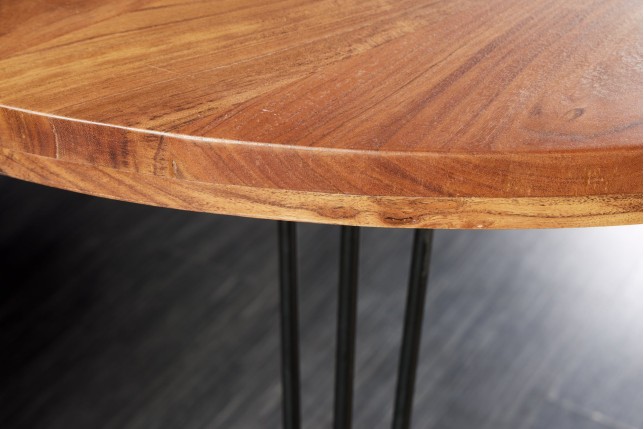 Table à manger SCORPION ronde acacia massif Ø120cm