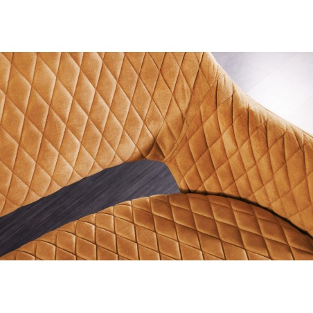 Banc Paris 160cm Velours Jaune Moutarde