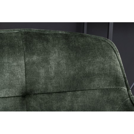 Chaise de bar Euphoria 74cm velours vert
