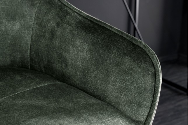Chaise de bar Euphoria 74cm velours vert