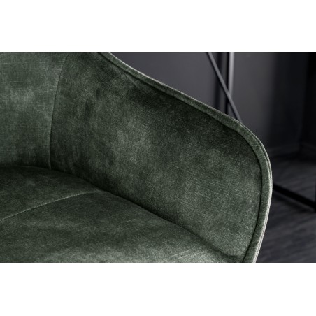Chaise de bar Euphoria 74cm velours vert