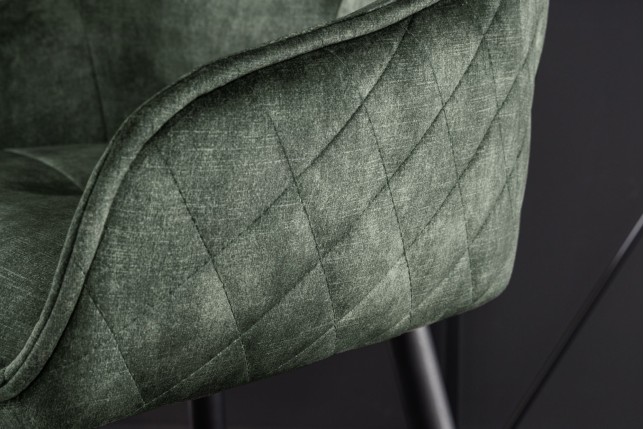 Chaise de bar Euphoria 74cm velours vert