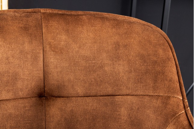 Chaise de bar EUPHORIA 74cm velours brun