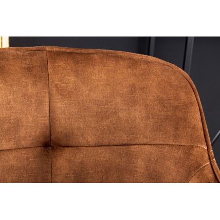 Chaise de bar EUPHORIA 74cm velours brun