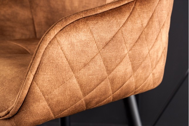 Chaise de bar EUPHORIA 74cm velours brun