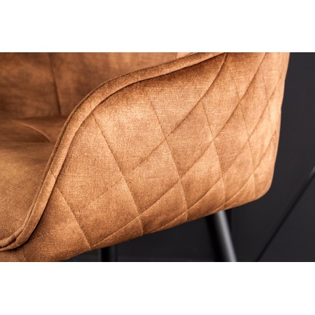 Chaise de bar EUPHORIA 74cm velours brun