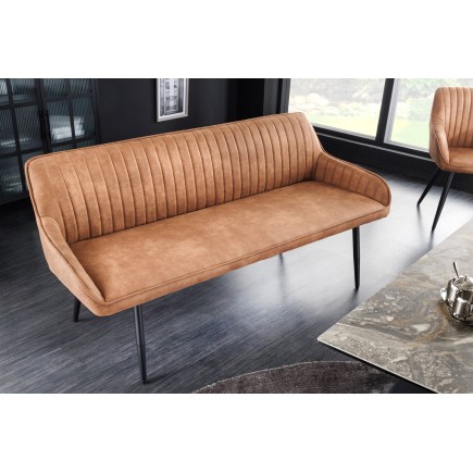Banc TURIN 160cm microfibre brun - Style & Confort
