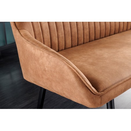 Banc TURIN 160cm microfibre brun - Style & Confort