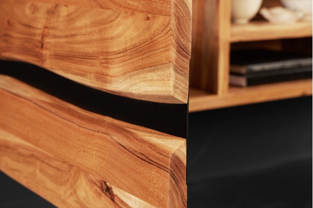 TV-Board Amazonas 160cm - Meuble TV suspendu acacia massif
