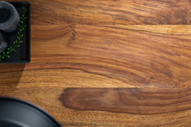 Tables basses ELEMENTS lot de 2 en sheesham massif et fer noir