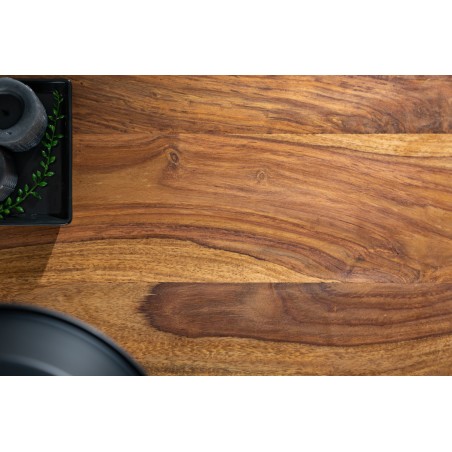 Tables basses ELEMENTS lot de 2 en sheesham massif et fer noir