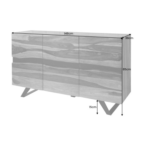 Buffet AMAZONAS 150cm Sheesham massif - Design & Robustesse